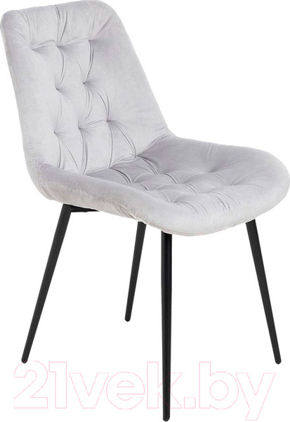 Изображение товара Стул Алвест AV 435 (светло-серый бархат/черный)