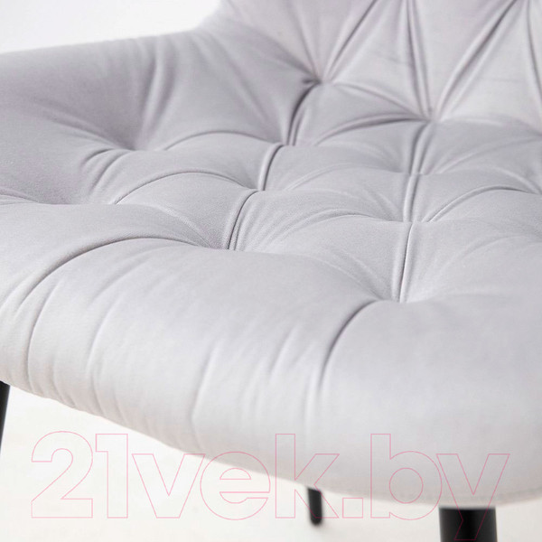 Изображение товара Стул Алвест AV 435 (светло-серый бархат/черный)