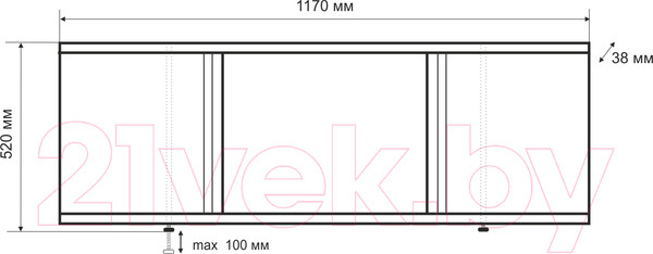 Изображение товара Экран для ванны Emmy Элис 120
