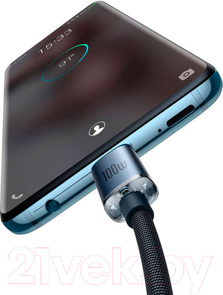 Изображение товара Кабель Baseus Crystal Shine Series / CAJY000701 (2м, черный)
