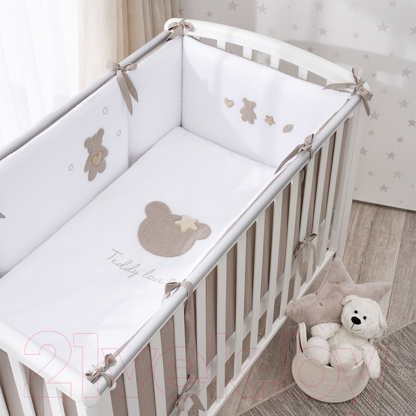 Изображение товара Комплект постельный для малышей Perina Teddy Love / ТЛ6-01.12 (6пр, песочный)