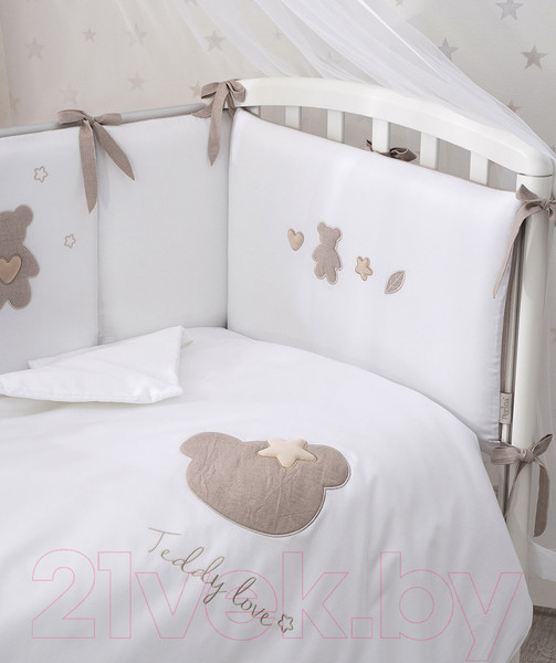Изображение товара Комплект постельный для малышей Perina Teddy Love / ТЛ6-01.12 (6пр, песочный)
