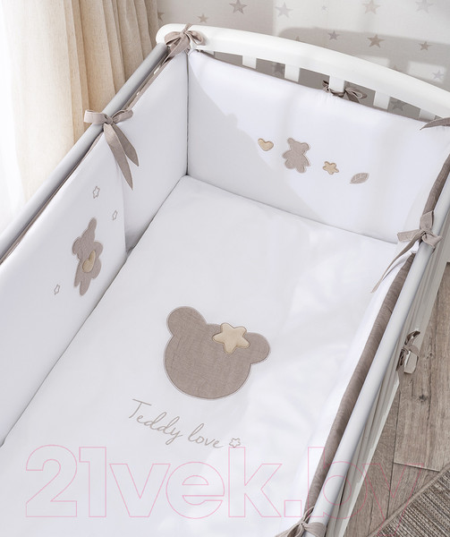 Изображение товара Комплект постельный для малышей Perina Teddy Love / ТЛ6-01.12 (6пр, песочный)