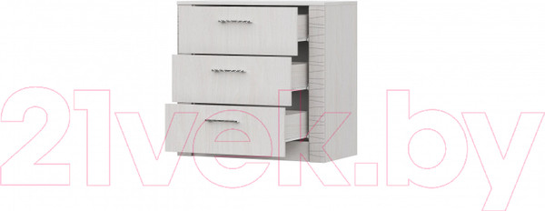 Изображение товара Комод SV-мебель Гамма 20 Серия №4 3 ящика (ясень анкор светлый/сандал светлый)