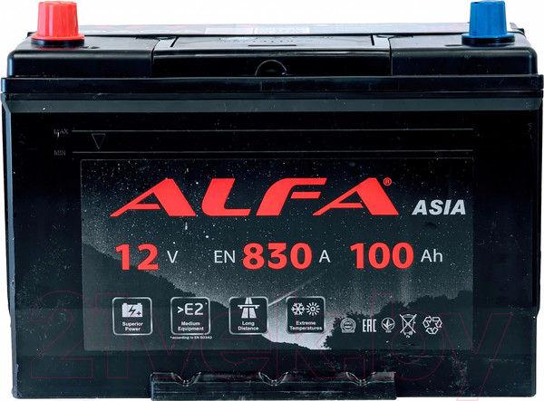 Изображение товара Автомобильный аккумулятор ALFA battery Asia JL 830A (100 А/ч)
