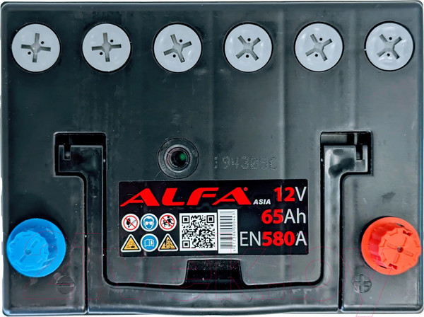 Изображение товара Автомобильный аккумулятор ALFA battery Asia JR 580A с бортом (65 А/ч)