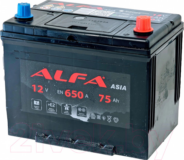 Изображение товара Автомобильный аккумулятор ALFA battery Asia JR 650A (75 А/ч)