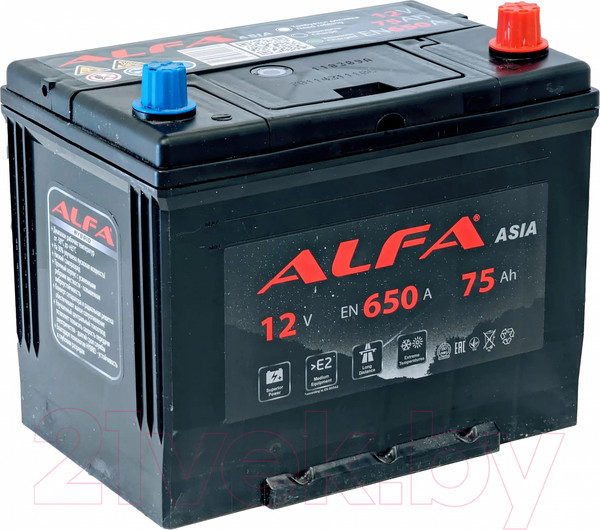 Изображение товара Автомобильный аккумулятор ALFA battery Asia JR 650A (75 А/ч)