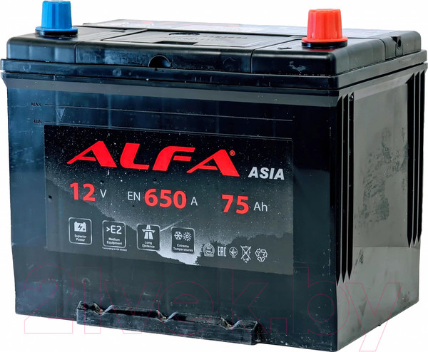 Изображение товара Автомобильный аккумулятор ALFA battery Asia JR 650A (75 А/ч)