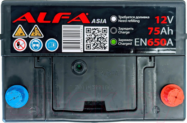 Изображение товара Автомобильный аккумулятор ALFA battery Asia JR 650A (75 А/ч)