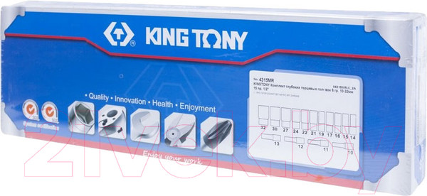 Изображение товара Набор головок слесарных King TONY 4315MR