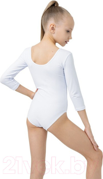 Изображение товара Купальник для художественной гимнастики Grace Dance 871235 (р-р 30, белый)