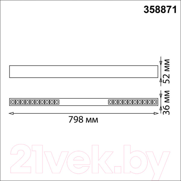 Изображение товара Светильник линейный Novotech Iter 358871 (белый)