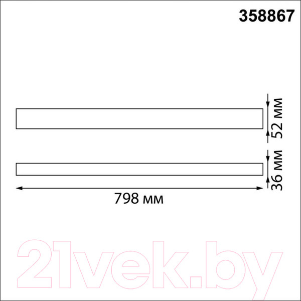 Изображение товара Светильник линейный Novotech Iter 358867 (белый)