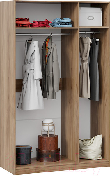 Изображение товара Шкаф ТриЯ Глосс с 3 зеркальными дверями СМ-319.07.433 (яблоня беллуно)