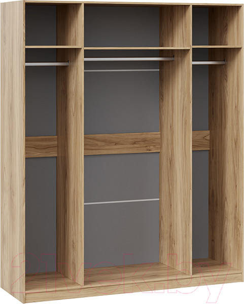 Изображение товара Шкаф ТриЯ Глосс с 4 дверями со стеклом СМ-319.07.441 (яблоня беллуно/стекло графит матовый)