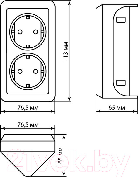 Изображение товара Розетка TDM Ладога SQ1801-0443 (сосна)