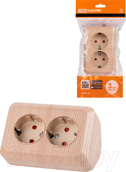 Изображение товара Розетка TDM Ладога SQ1801-0443 (сосна)