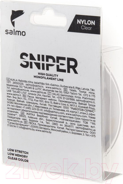 Изображение товара Леска монофильная Salmo Sniper Clear 100/027 / 4012-027