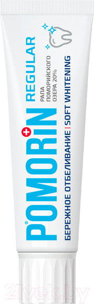 Изображение товара Зубная паста Pomorin Regular Бережное отбеливание (100мл)