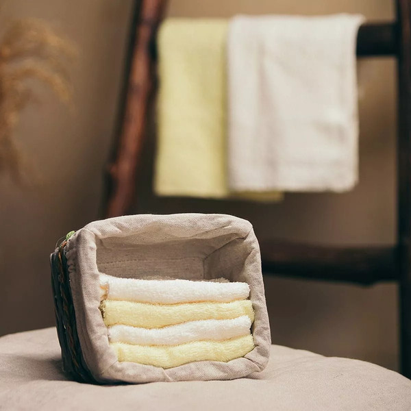 Изображение товара Полотенце Arya 6 Pcs. Leave Махра / 8680943086341 (кремовый/желтый)