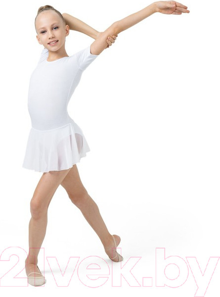 Изображение товара Купальник для художественной гимнастики Grace Dance 2620713 (р-р 32, белый)