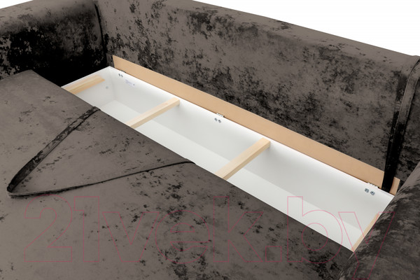 Изображение товара Диван Мебельград Милан-1 Стандарт (тиффани коричневый)