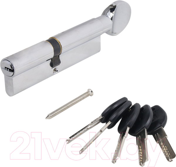 Изображение товара Цилиндровый механизм замка Аллюр HD FG 110-5K СP 45x10x55G вертушка перфорированный (хром)