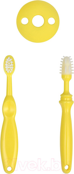 Изображение товара Набор зубных щеток для новорожденных Roxy-Kids RTM-003 (желтый)