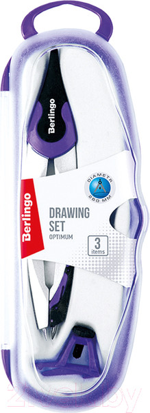 Изображение товара Готовальня Berlingo Optimum / DS_00303a (фиолетовый)