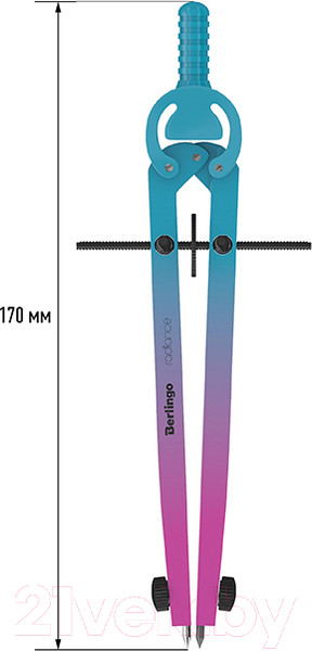 Изображение товара Готовальня Berlingo Radiance / DS_01002c (розовый/голубой градиент)