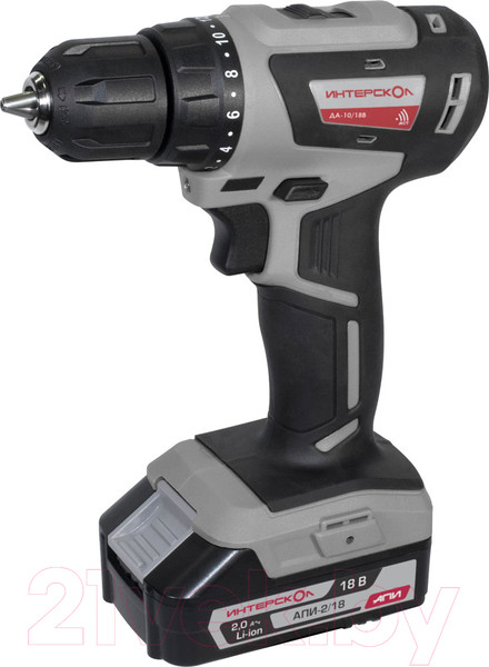 Изображение товара Аккумуляторная дрель-шуруповерт Интерскол ДА-10/18В