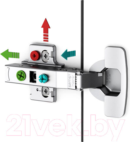 Изображение товара Петля мебельная Samet Master / 10100412 (накладная со встроенным доводчиком)