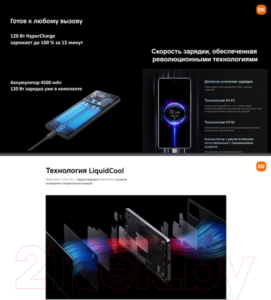 Изображение товара Смартфон Xiaomi Redmi Note 11 Pro+ 5G 8GB/256GB (синие звезды)