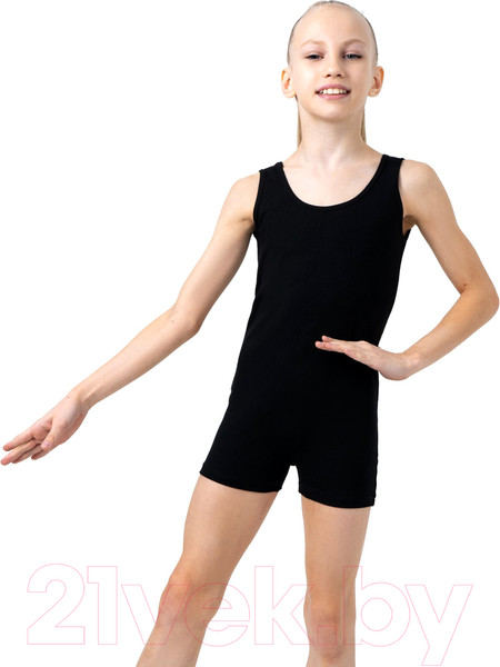 Изображение товара Комбинезон гимнастический Grace Dance 1431657 (р-р 30, черный)