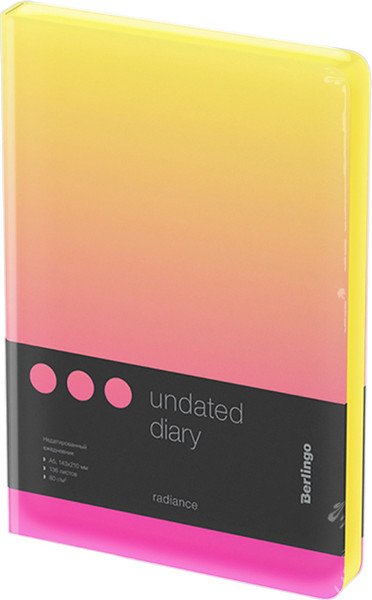 Изображение товара Ежедневник Berlingo Radiance A5 / UD0_93501 (136л, желтый/розовый градиент)