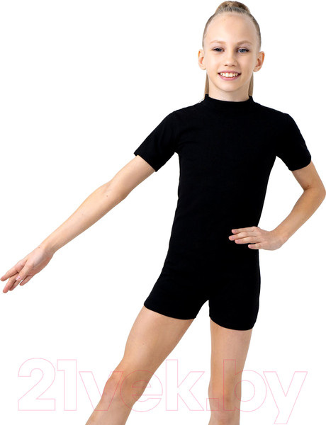 Изображение товара Комбинезон гимнастический Grace Dance 1431691 (р-р 34, черный)