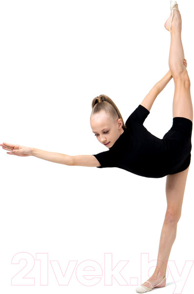 Изображение товара Комбинезон гимнастический Grace Dance 1431691 (р-р 34, черный)