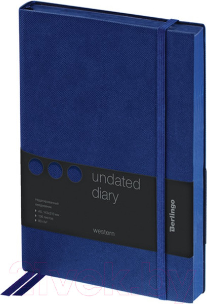 Изображение товара Ежедневник Berlingo Western A5 / UD0_85502 (136л, синий)