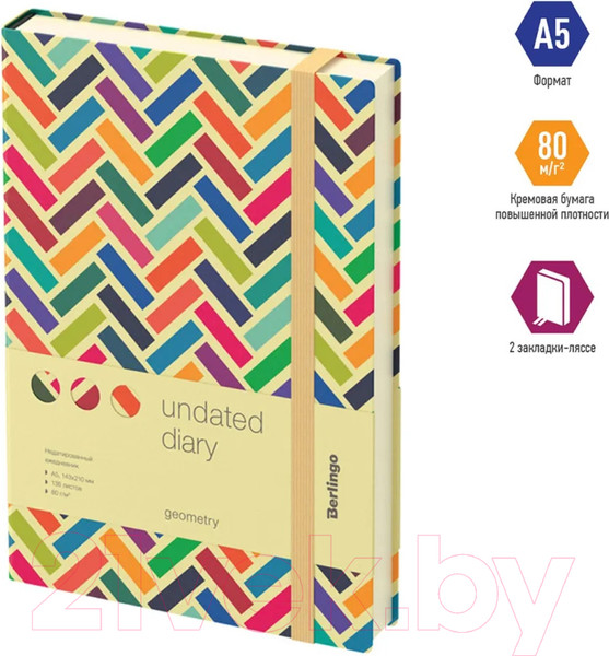 Изображение товара Ежедневник Berlingo Geometry A5 / UD0_92502 (136л)