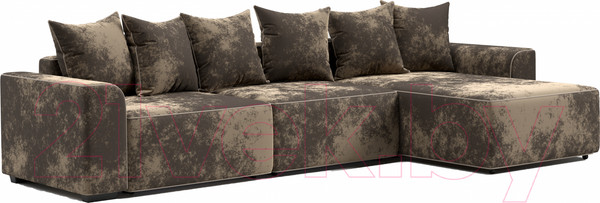 Изображение товара Диван угловой Мебельград Монреаль-4 Стандарт (тиффани коричневый/тиффани коричневый/мора бежевый)