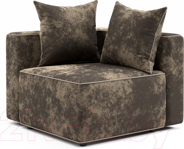 Изображение товара Диван угловой Мебельград Монреаль-3 Стандарт (тиффани коричневый/тиффани коричневый/мора бежевый)