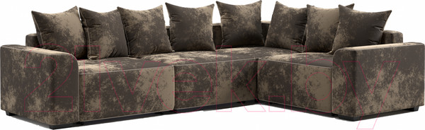Изображение товара Диван угловой Мебельград Монреаль-3 Стандарт (тиффани коричневый/тиффани коричневый/мора бежевый)