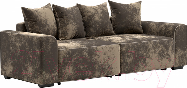 Изображение товара Диван Мебельград Монреаль-1 Стандарт (тиффани коричневыйтиффани коричневый/мора бежевый)