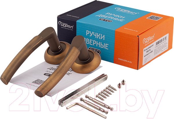 Изображение товара Ручка дверная Нора-М AL 99А (матовый кофе)