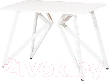 Изображение товара Обеденный стол Millwood Женева Л18 100x70 (белый/металл белый)