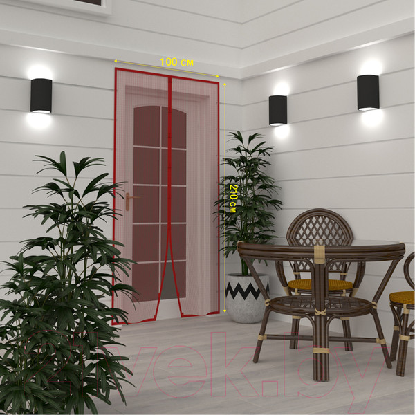 Изображение товара Москитная сетка на дверь Rexant 71-0222 (розовый)