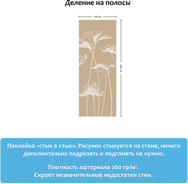 Изображение товара Фотообои листовые Citydecor Perfect Lines 3 (100х260)