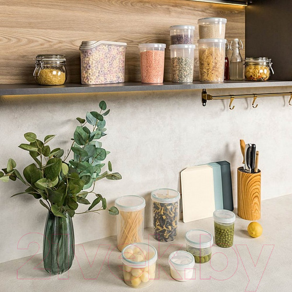 Изображение товара Емкость для хранения Phibo Винтаж / 431148931 (светло-голубой)