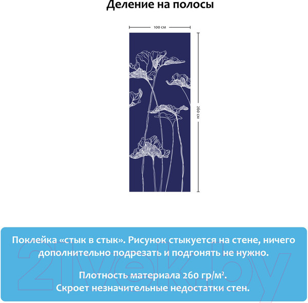 Изображение товара Фотообои листовые Citydecor Perfect Lines 5 (100х260)